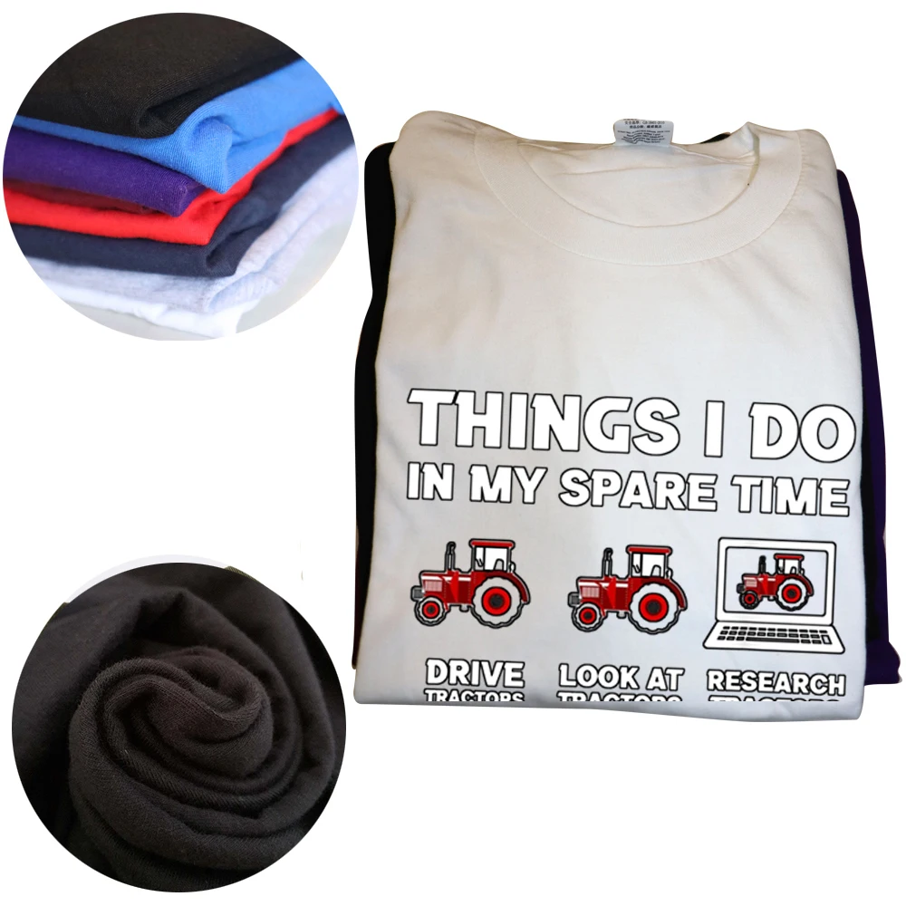Lustige Traktoren Liebhaber 6 Dinge, die ich in meiner Freizeit T-Shirt Grafik Streetwear Kurzarm Landwirt Geburtstags geschenke Sommer T-Shirt – Detail 3