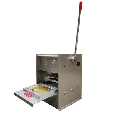 Manual Lunch Food Yogurt Jelly Sauce Container Tray Sealer Fast Food Aluminum Foil Tray Sealing Machine