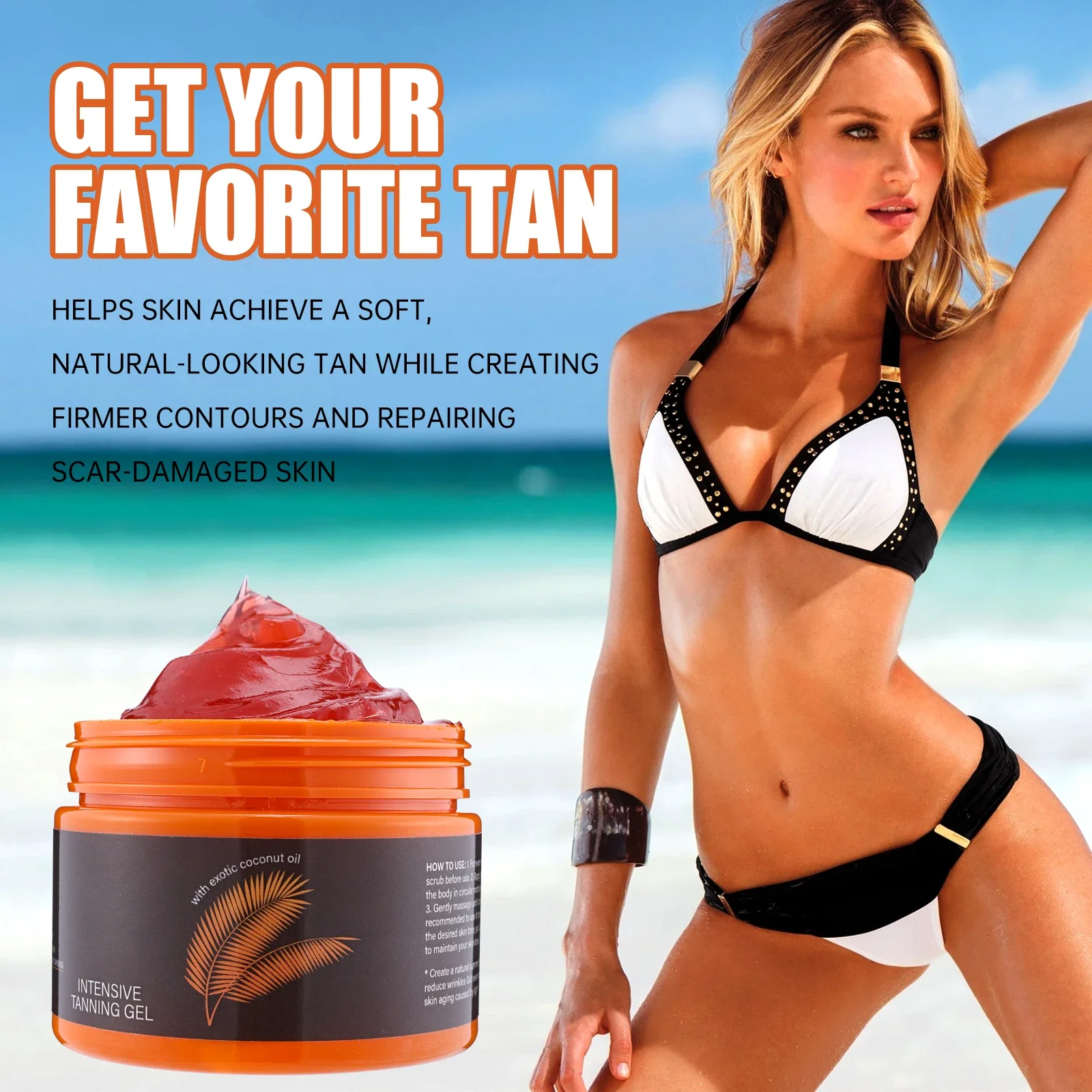 Crema bronceadora de 150ml, radiación corporal facial, bronceador Natural nutritivo, protección bronceadora de larga duración, loción autobronceadora para la piel