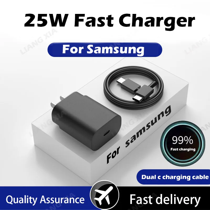 Супер быстрая зарядка для Samsung PD 25 Вт USB C для Samsung Galaxy S23 S24 Ultra Note 20 Note 10+ 20 A54, кабель для быстрой зарядки телефона