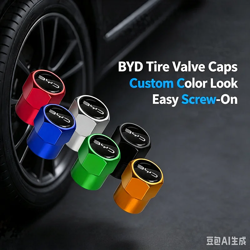 4Pcs Car Goods Metal Car Wheel Tire Valve Core Cap Car Styling For BYD F3 S6 F0 Tang I3 S7 G3 E5 E2 E1 E3 E9 D1 S8 E6 L3