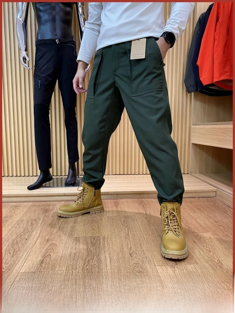 

Теплые мужские повседневные брюки Fce для улицы, водонепроницаемые, ветрозащитные, осенне-зимние, новые, молодежные, активные, модные, для городской жизни, Thiened