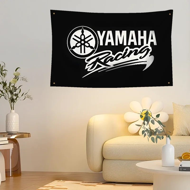 1PC Moto Racing Y-Yamaha Flag Workshop Flags Room Decor Flag Outdoor Decorations Flags For Rooms Four Hole Flag