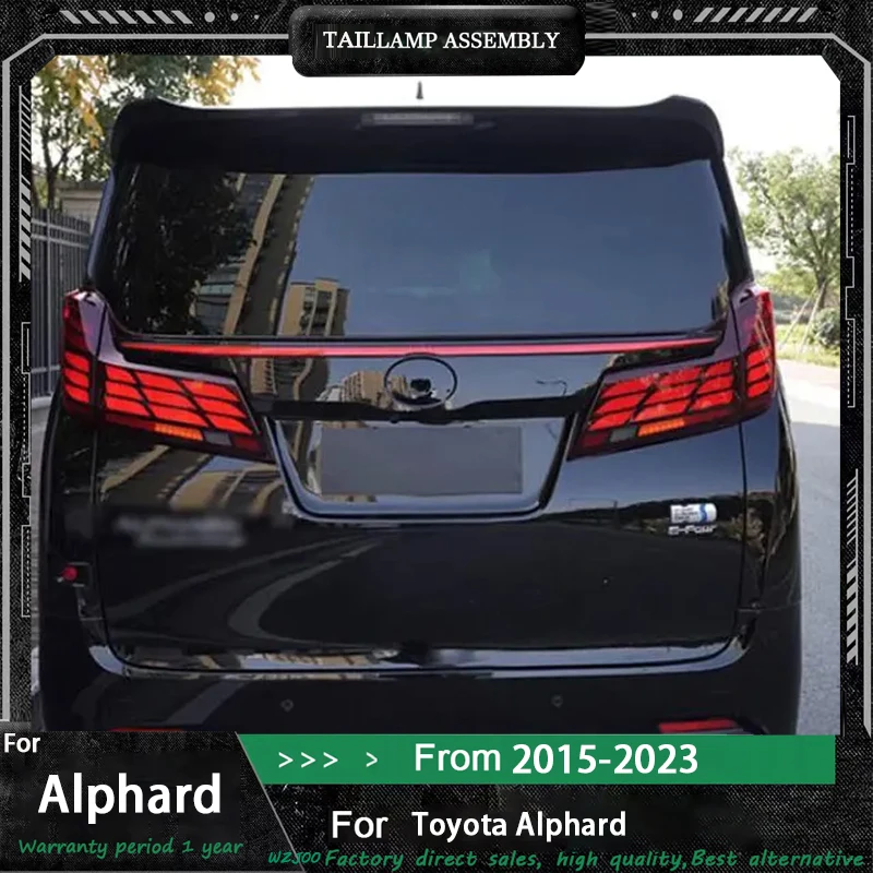 

Задние фонари для Toyota Alphard Vellfire 2015-2023, светодиодные задние фонари с динамическими указателями поворота и функцией DRL