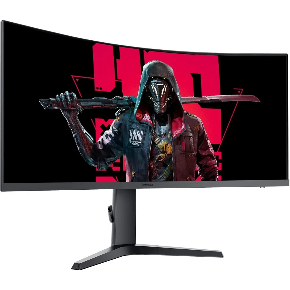 จอมอนิเตอร์สำหรับเล่นเกม34นิ้วแบบโค้งกว้างมาก144hz 165Hz, 1ms, 1000R, wqhd 3440 × 1440 21:9ช่วงสี90% DCI-P3การซิงค์แบบปรับตัว