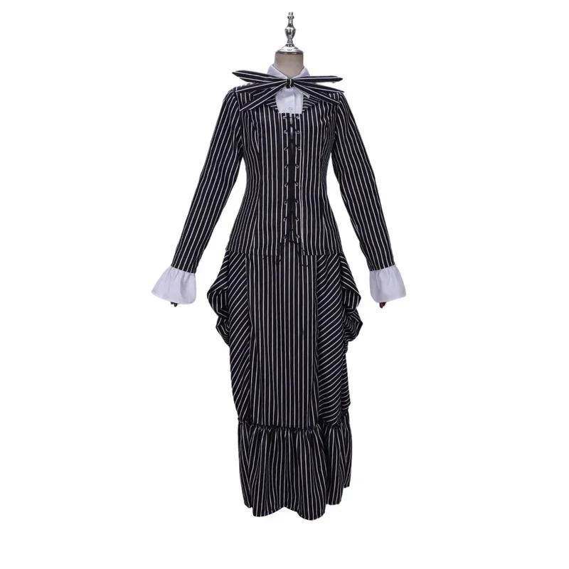 Disfraz de Sally de Halloween para mujer, disfraz de película de pesadilla antes de Navidad, traje de Jack Skelington, uniforme, novedad de 2023