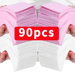 90pcs Portable Laundry Sheet Fruit Crystal Laundry Bubble Paper Cleaning Sheet Strong Decontamination Scent Lasting Random color