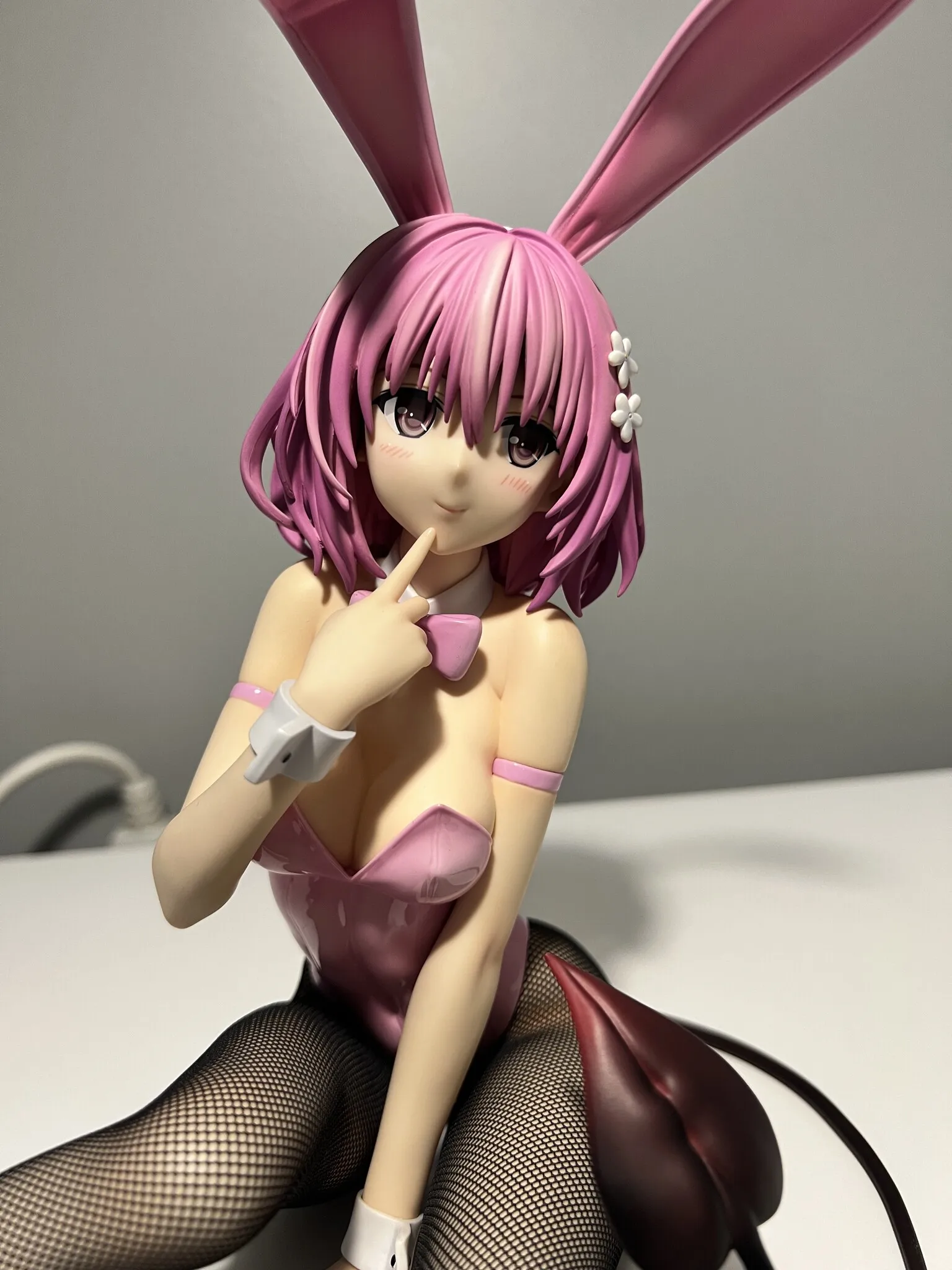 24CM Original Bulk FREEing B-style Momo Belia Deviluke 1/4 Bunny Ver Anime Action Figures PVC Collection Doll Model Toys Gift