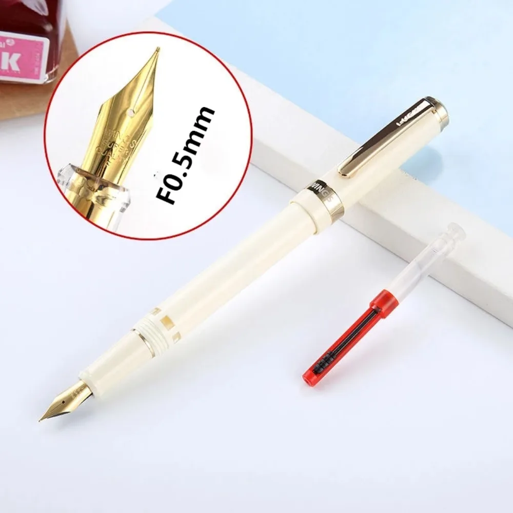 

For Yongsheng 698 Black White Transparent Fountain Pen - Unique Ink Window, Luxury Fluent Writing, Ideal Student Gift