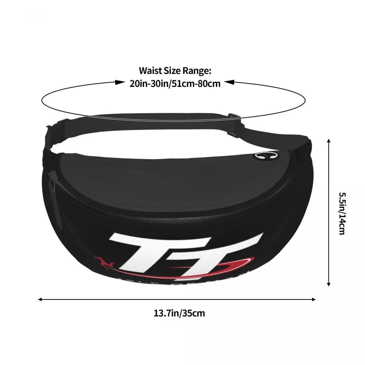 Isle of Man 남녀공용 TT 패니 팩, 맞춤형 크로스바디 웨이스트 백, 사이클링 캠핑 휴대폰 머니 파우치