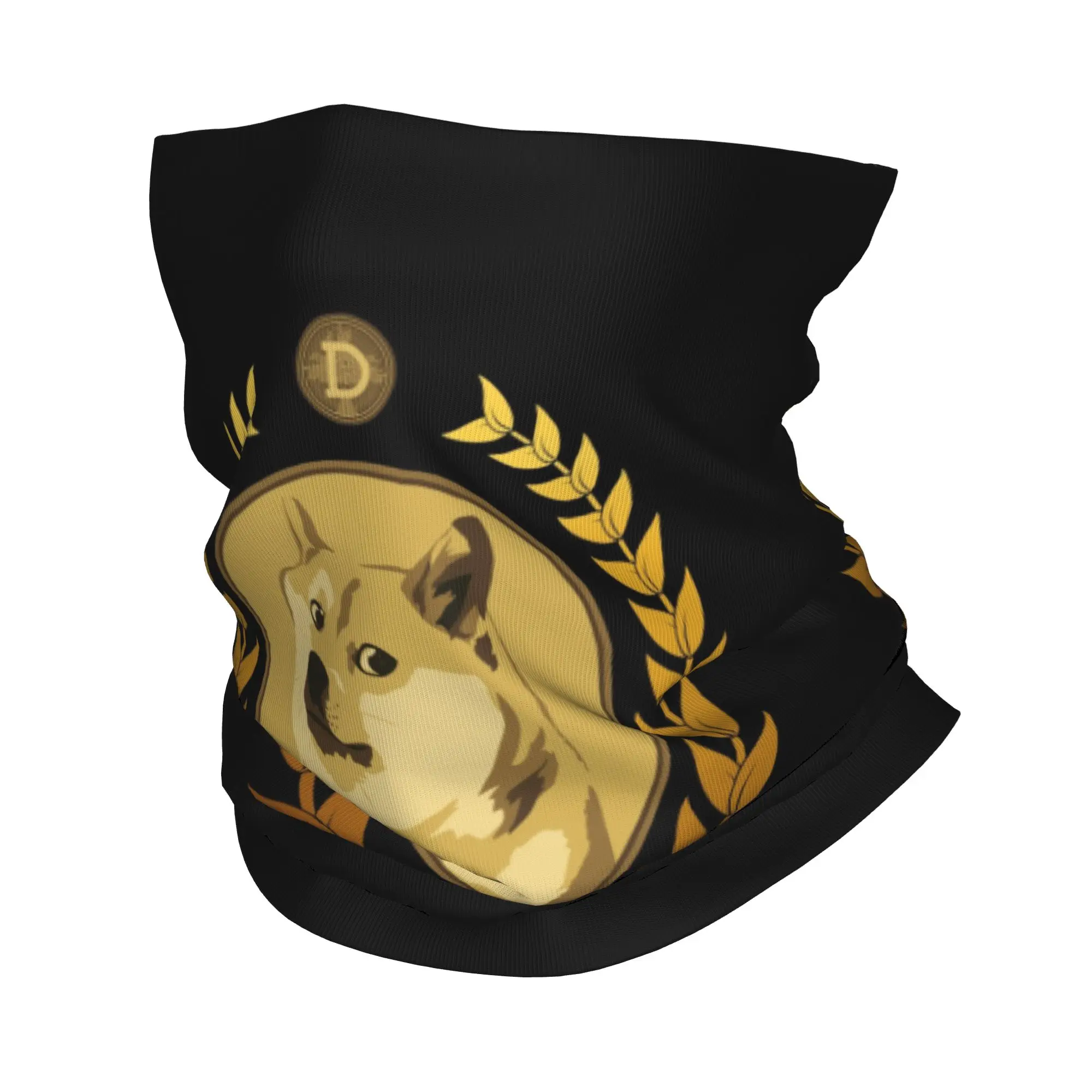 

Custom Dogecoin Is King Bandana Winter Neck Warmer Men Windproof Wrap Face Scarf for Ski Bitcoin Crypto Blockchain Gaiter