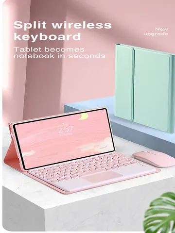 For Samsung Galaxy Tab A9 Plus A8 Case Detachable Keyboard Galaxy Tab S6 S10 LITE S9 FE 10.9 10.4 S7 S8 S11 11 PLUS 12.4 13.1