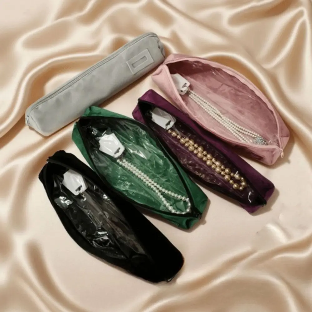 New Design with Zipper Travel Pouch Velvet Multifunctional Jewelry Organizer Portable Organizer Pouch Travel
