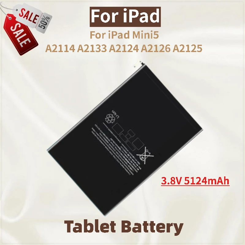 

Tablet Battery 3.8V 5124mAh For iPad Mini 5 A2114 A2133 A2124 A2126 A2125 Brand New High Quality