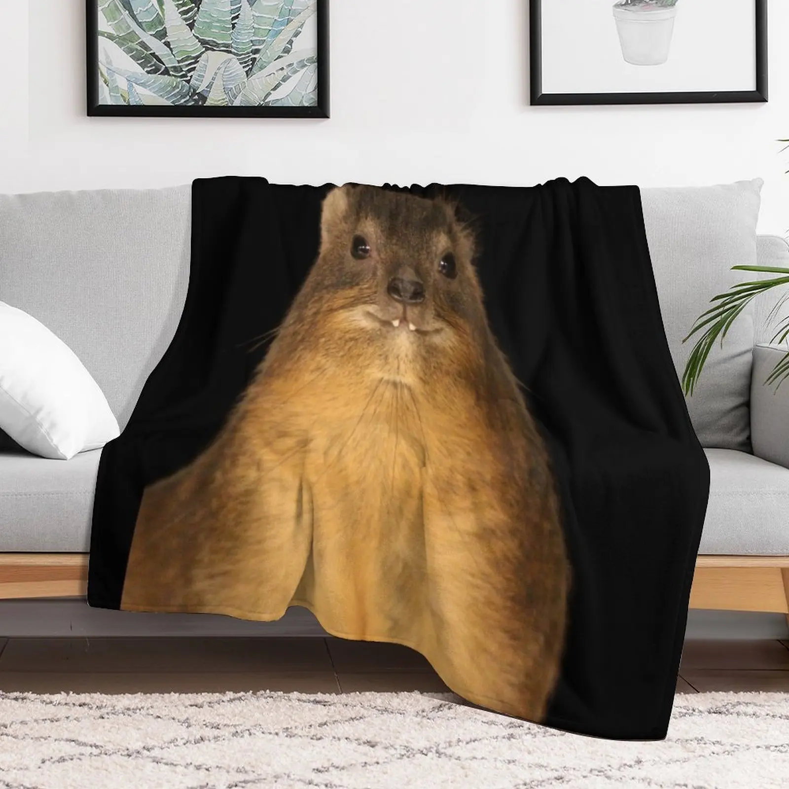 Rock Hyrax Photo - Dassie Cute Vampire Potato Throw Blanket Travel Designers decorative Blankets