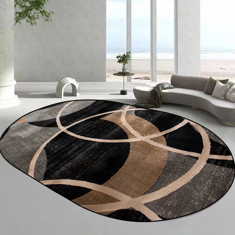 Moderne stijl ovale tapijten voor woonkamer abstracte woondecoratie mat groot slaapkamertapijt antislip salontafels mat wasbaar