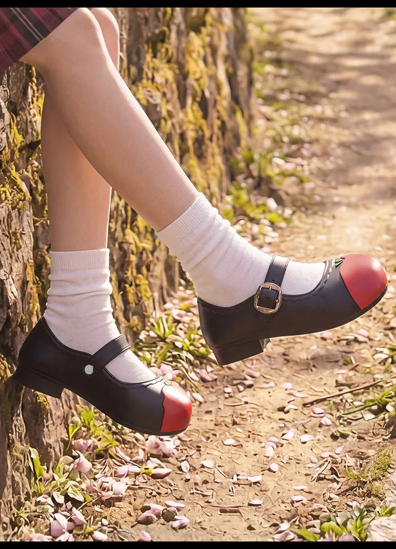 Neue süße Apple Mary Jane Schuhe für Damen mit Schnallenverschluss, runder Zehenpartie, lässige Sommersandalen, wasserdicht, geruchsneutral, EVA-Flachschuhe für Frauen. – Detail 10