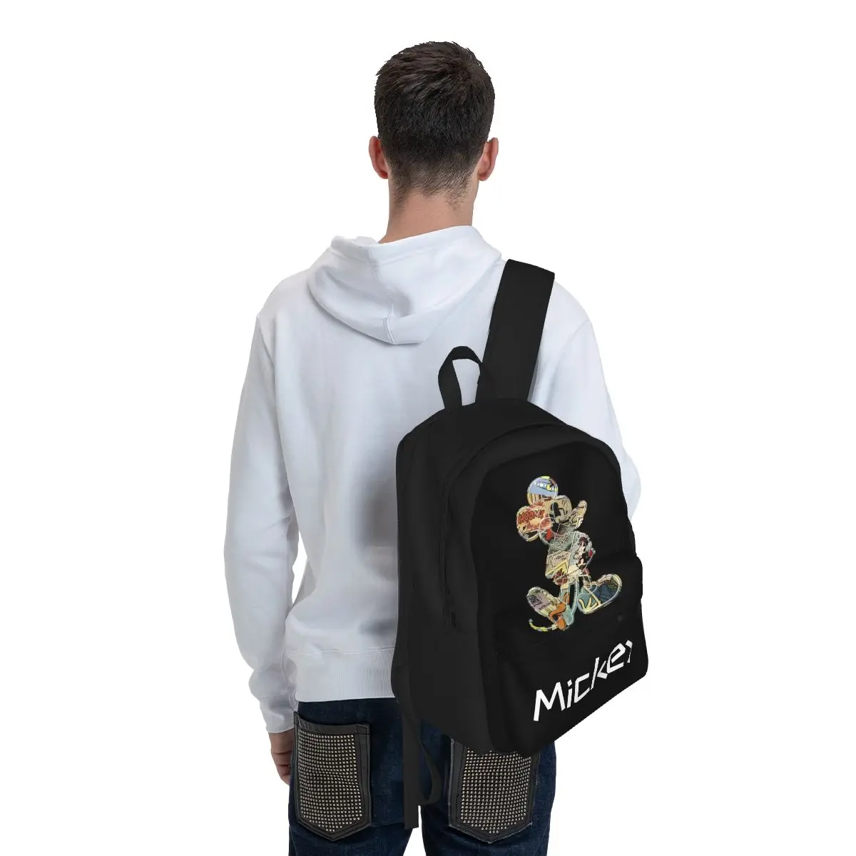 Vintage Mouse Mickey Friends Women Backpack 3D Print Classical Children School Bag Laptop Backpack Boys Waterproof Shoulder Bag