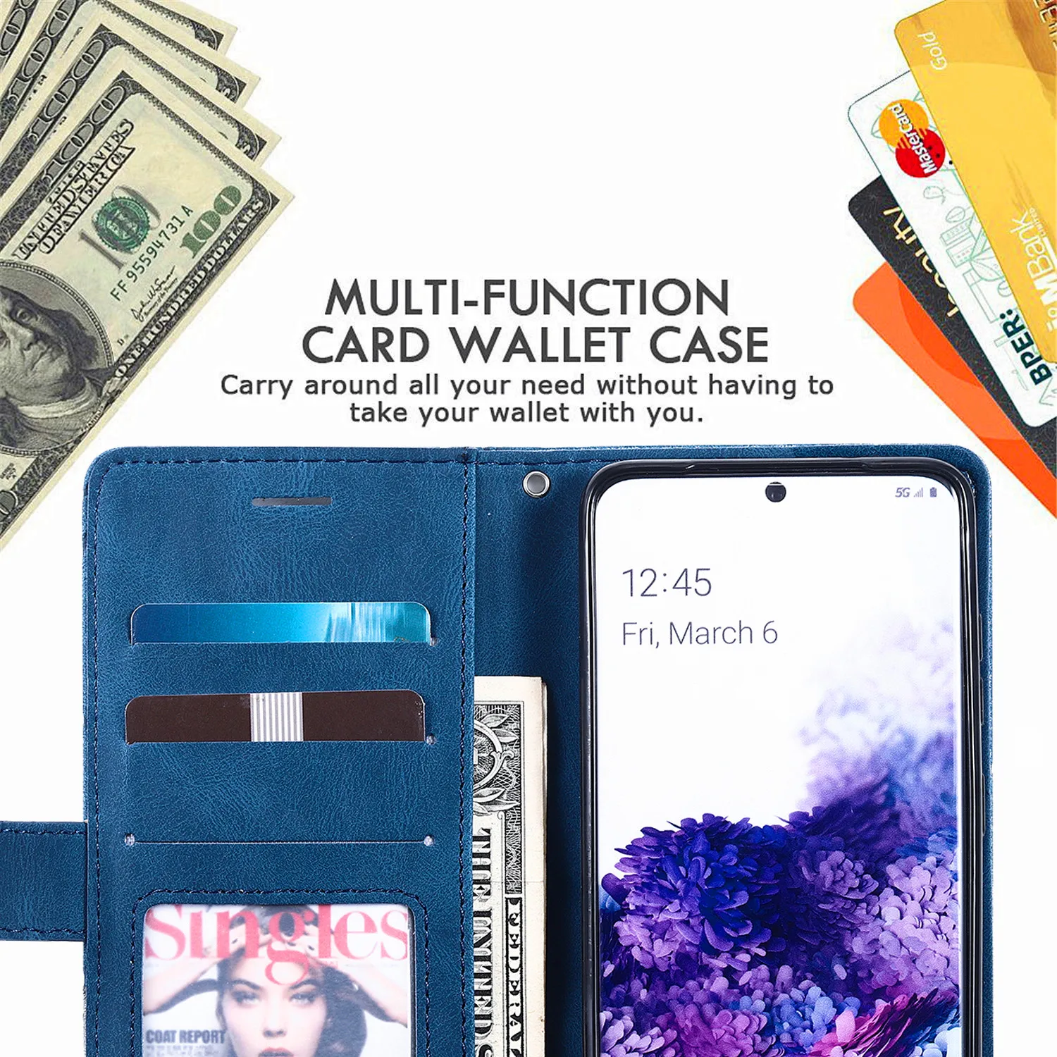 Flip Case For Xiaomi POCO F3 M3 M4 X3 NFC Redmi 9A 9C 9T Note 11 10S 7 8T 9S Pro Leather Wallet Case Stand Cover Phone Coque