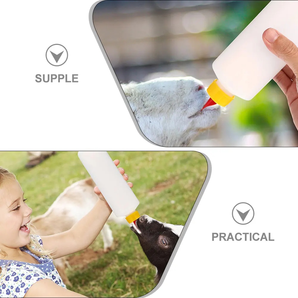 

1 set Goat Milk Bottle Set for Sheep Feeding Supplies Small Livestock Nursing Tools Animal Bottles Veterinary Use Large Capacity