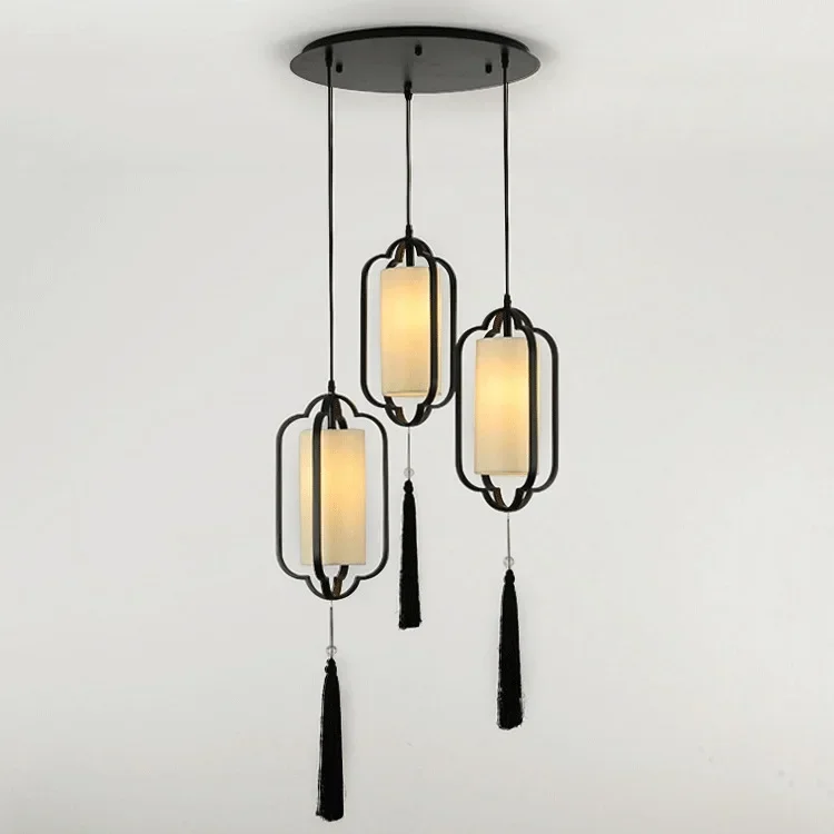 

New Chinese chandelier living room lamp bedroom restaurant showroom lamp atmosphere study room lamp retro led lamps