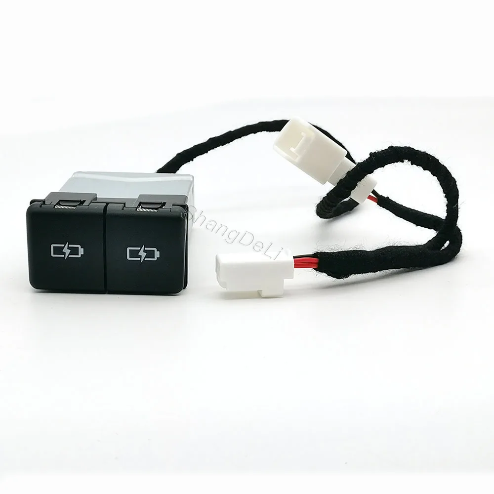 1PC Car Phone Charger Socket Dual QC3.0 USB Type C PD Charging Armrest Box Power Adapter For Toyota RAV4 Wildlander 2020-2024