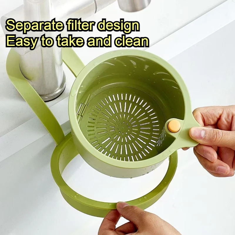 1PC Hanging Sink Drain Basket Daily Fruit Cleaning Utensils Household Removable Kitchen Food Residue Filter view 5