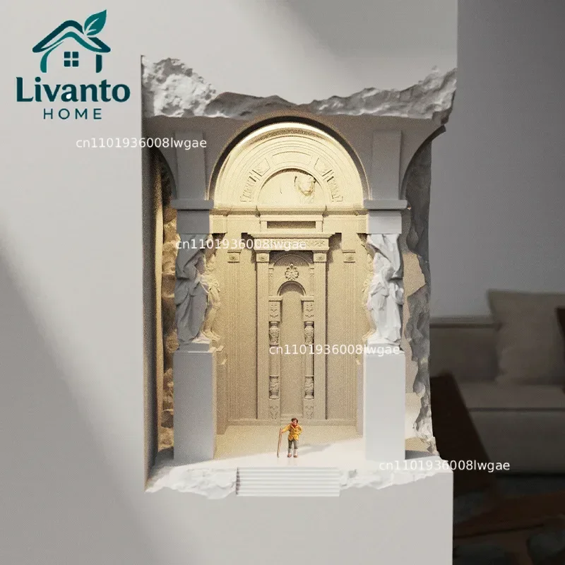 

Embedded plaster lamp Atlantis no main lamp home bedroom warm night light living room wall column corner wall lamp