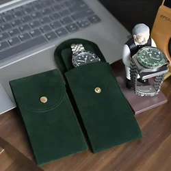 Portable Flannelette Watch Pouch Storage Bag Single Watch Travel Organizer Display Pouch Gift Bag Watch Dust Protection Case