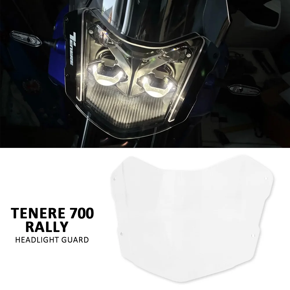 

For YAMAHA Tenere 700 Tenere700 Rally 2025 Headlight Protector Motorcycle Accessories Acrylic Light Cover Protective Guard