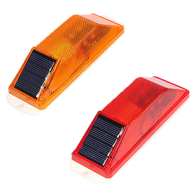 LED Solar Strobe Warning Lamp Rechargeable Solar Night Driving Traffic Safety Cautionled LED Light Chip Control Car Accessories