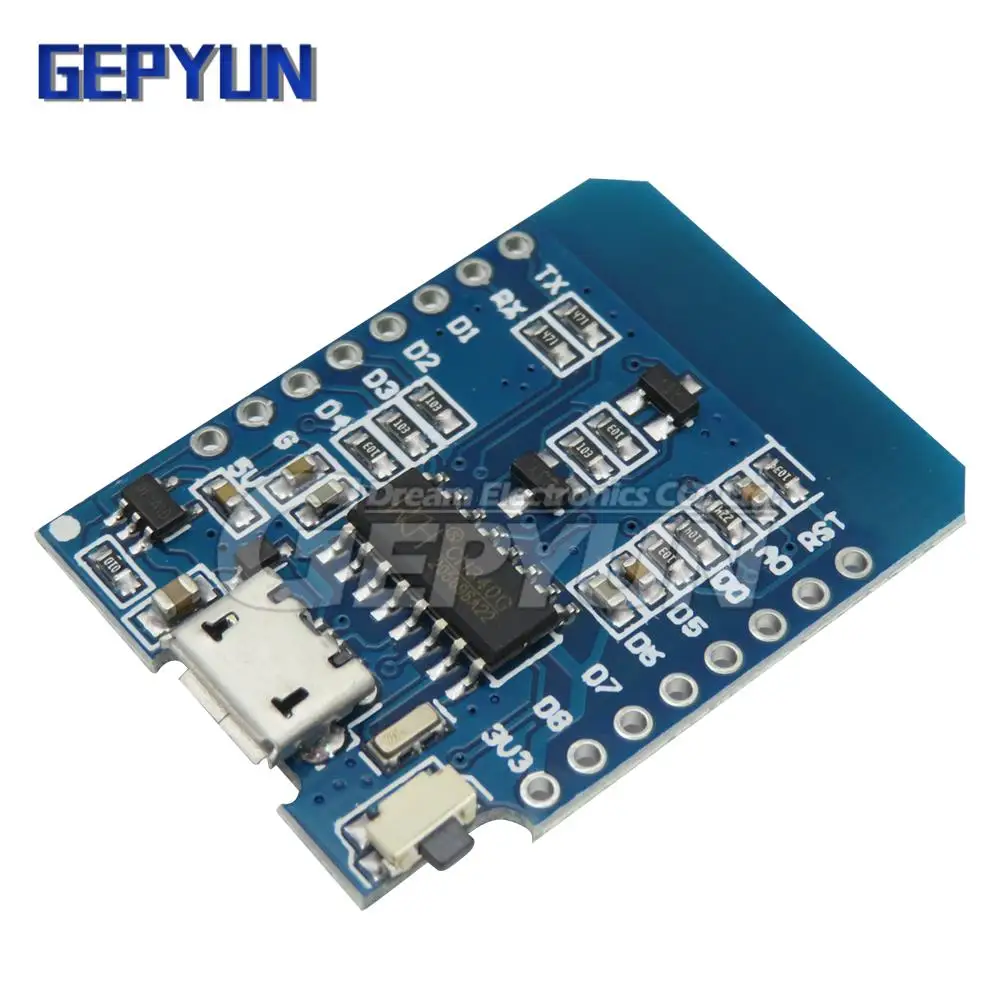 Picture 7: D1 Mini MICRO ESP8266 ESP-12F CH340G V2 USB D1 Mini WIFI Development Board D1 Mini NodeMCU Lua IOT Board 3.3V With Pins