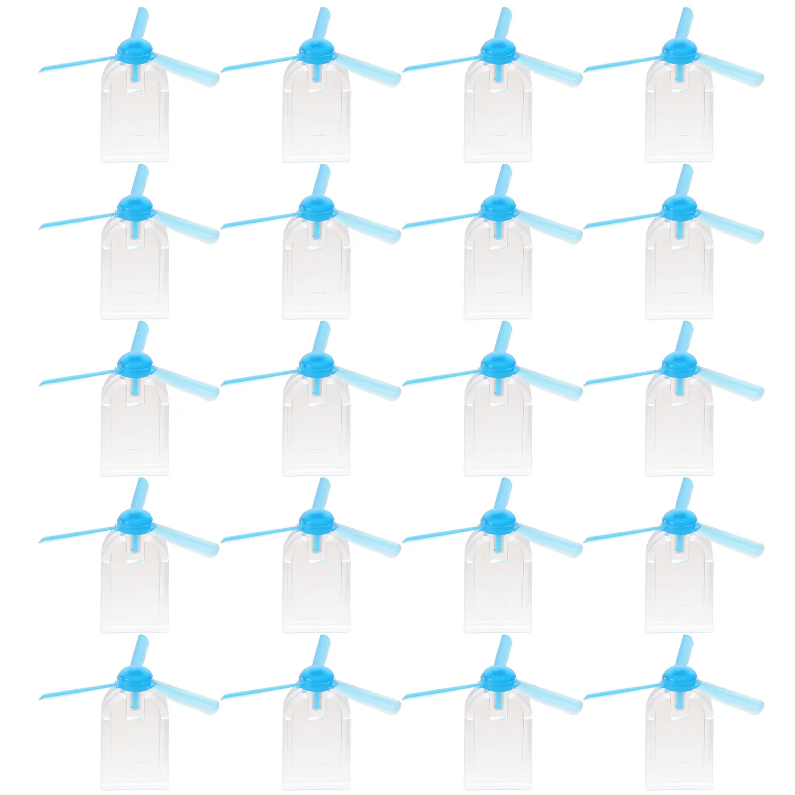 20Sets Hand Toss Aircraft Fan Blade Replacement Toy Airplane Propeller For Kids Outdoor Play Detachable Nose Cap