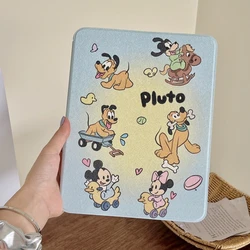 For iPad 10th Generation 2022 Disney Mickey Case with Pencil Holder 360 Rotation Smart Leather Cover iPad 9 8th 7th 10.2 Air 5 4