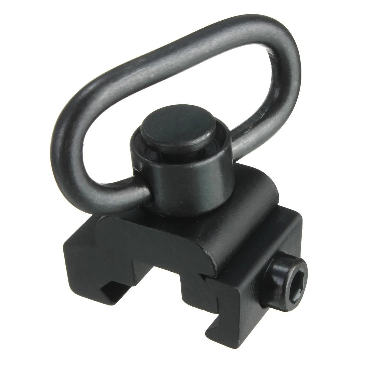 Quick Release Detach QD Sling Swivel Attachment w/ 20mm Picatinny Rail Mount Black