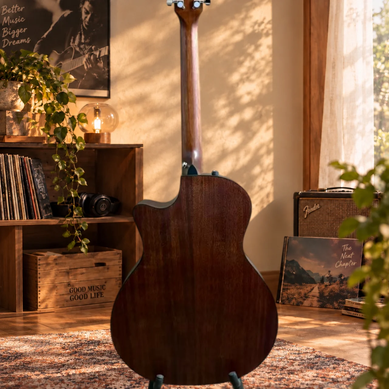 Handcrafted 5-14 with EQ Acoustic Guitar, Red Cedar Top, Mahogany Side/back, Bone Nut Saddle in Natural
