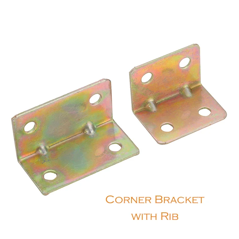Bracket size 39 29x21x21mm 1mm Thick Zinc Plating Iron corner Bracket with Rib