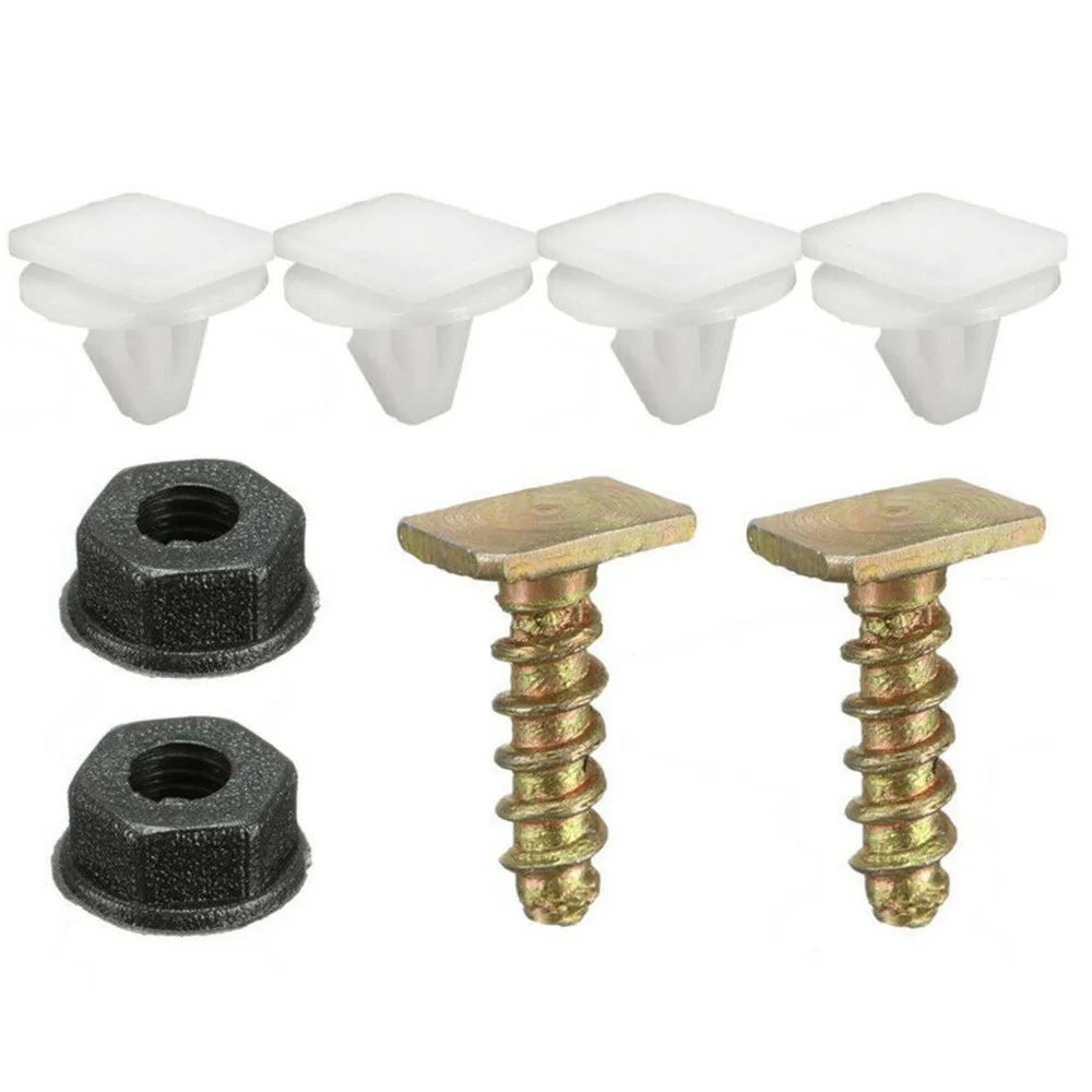 8x Car Mud Flaps Fender Front Wheel Arch Trim Fastener Clips Plastic & Metal Screw Nut Set For Corsa C 1406925, 9130754