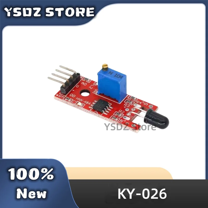 5~10PCS/LOT Red Board Flame Sensor Module KY-026 in stock Fast Shipping