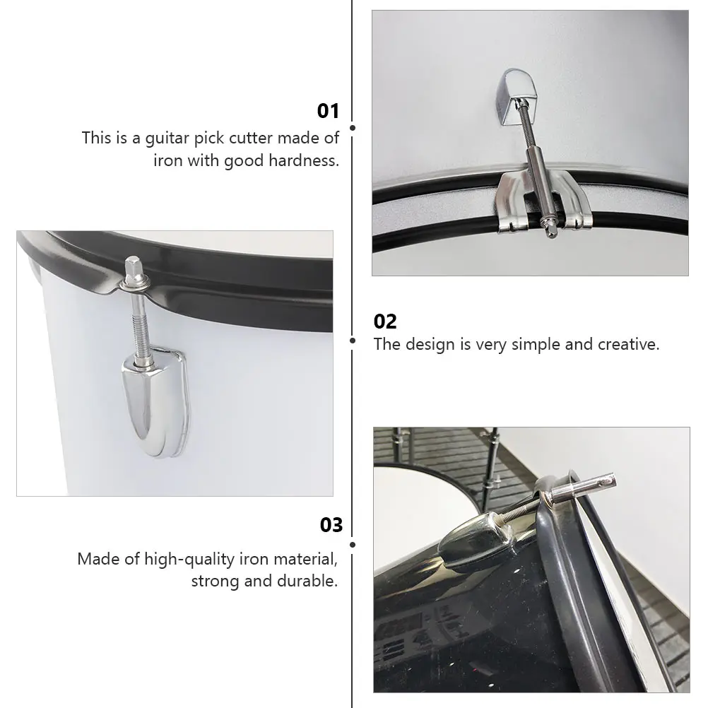 

8 Sets Snare Drum Lug Replacement Lugs Accessories and Parts Connector Double-end Iron
