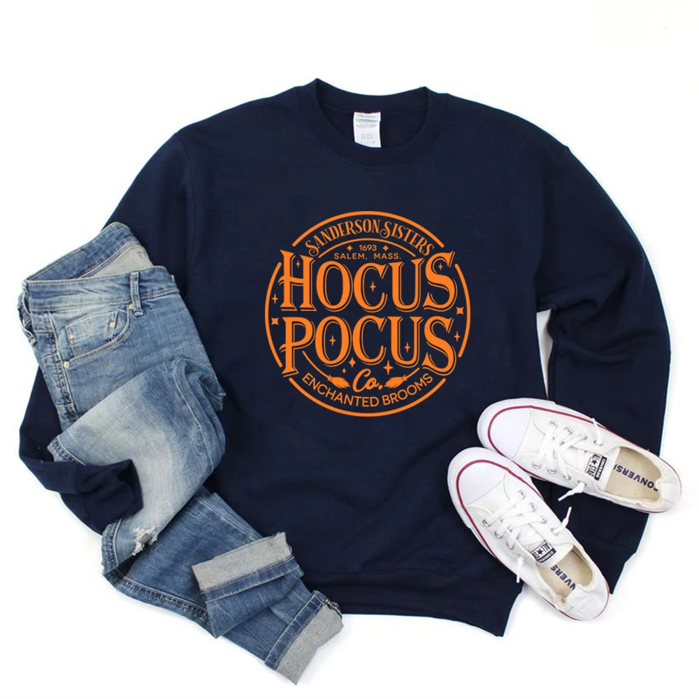 Halloween Sanderson Sisters Sweatshirt Just A Bunch of Hocus Hoodie Basic Witch Sweater Halloween Witch Crewneck Sweatshirts