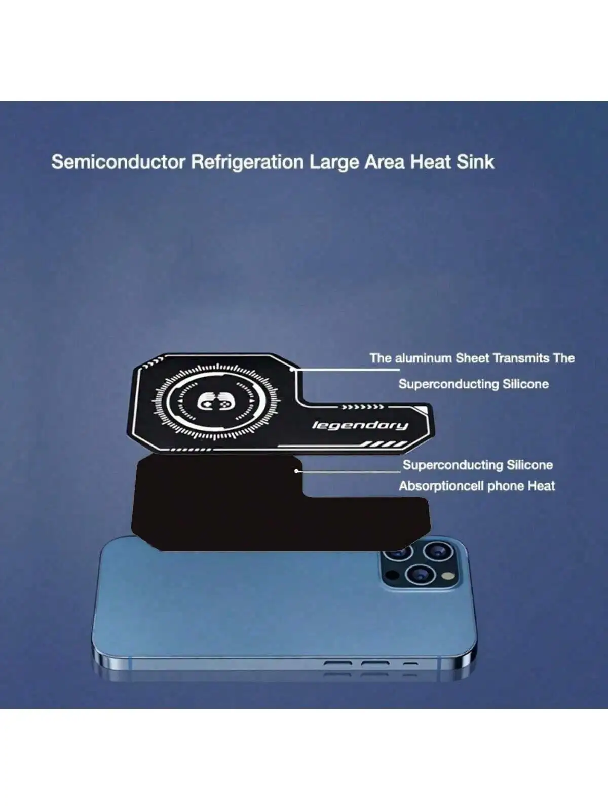 IJzeren warmteafvoerbord voor mobiele telefoons, niet-magnetische warmteafvoerstickers, thermische pads, warmteafvoer voor mobiele telefoons ac