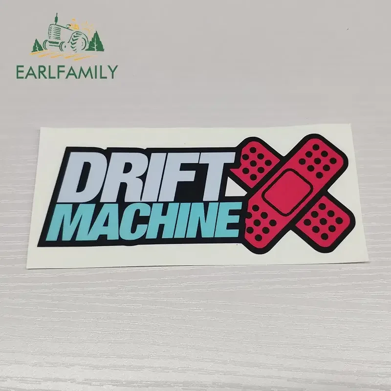 EARLFAMILY 13cm x 5.8cm for Drift Machine Red Bandage Cartoon Car Stickers Scratch-Proof Decal Bumper Waterproof VAN Graphics