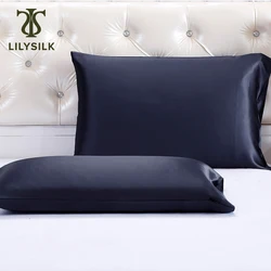 LILYSILK 100 Silk Pillowcase Natural for Hair Luxury 25 Momme Mulberry Envelope Closure Terse Pillow Cover Free Shipping