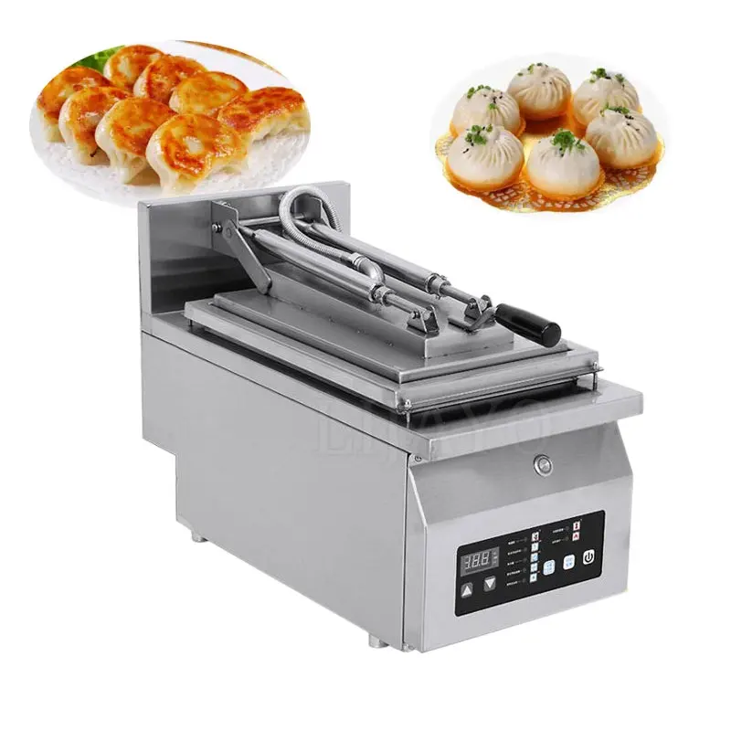 Automatic Samosa Empanada Baozi Potsticker Fryer Gyoza Frying Pan Fried Dumpling Wonton Cooking Machine