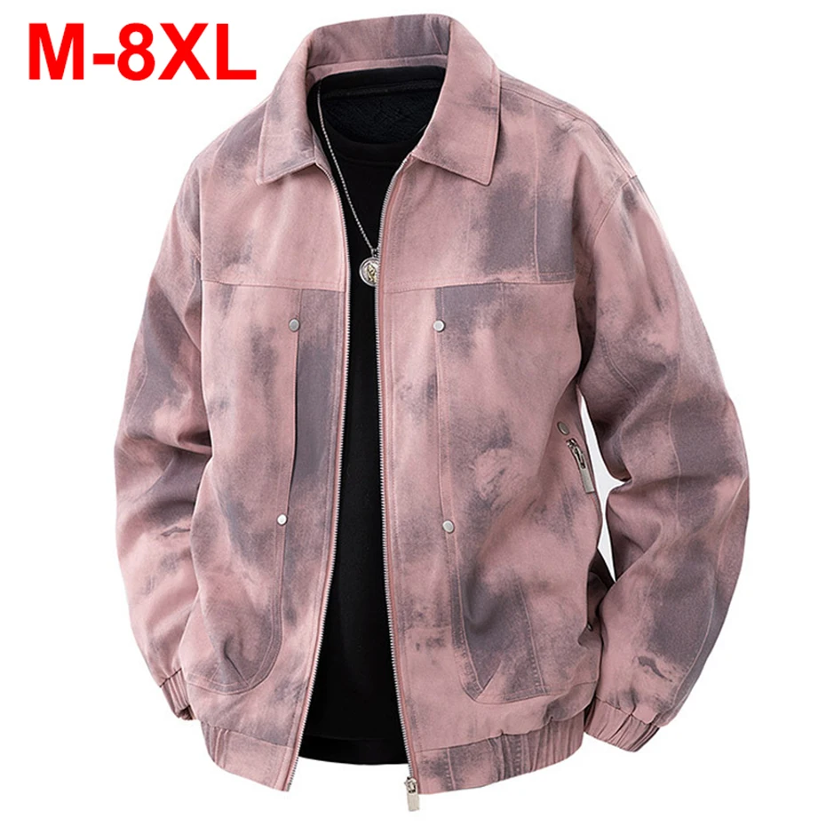 

8XL Plus Size Men Jackets Spring Autumn Korean Fashion Jackets Man Big Size 7XL Loose Casual Jackets