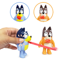 2 Stlye Bluey And Bingo Funny Decompression Squeeze Spit Tongue Small Toys Creative Simulation Children Pinch Music Fidget Toys