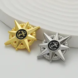 Fashion Star Anchor Brooch Men's Casual Business Suit Dress Pin Shirt Collar Badge