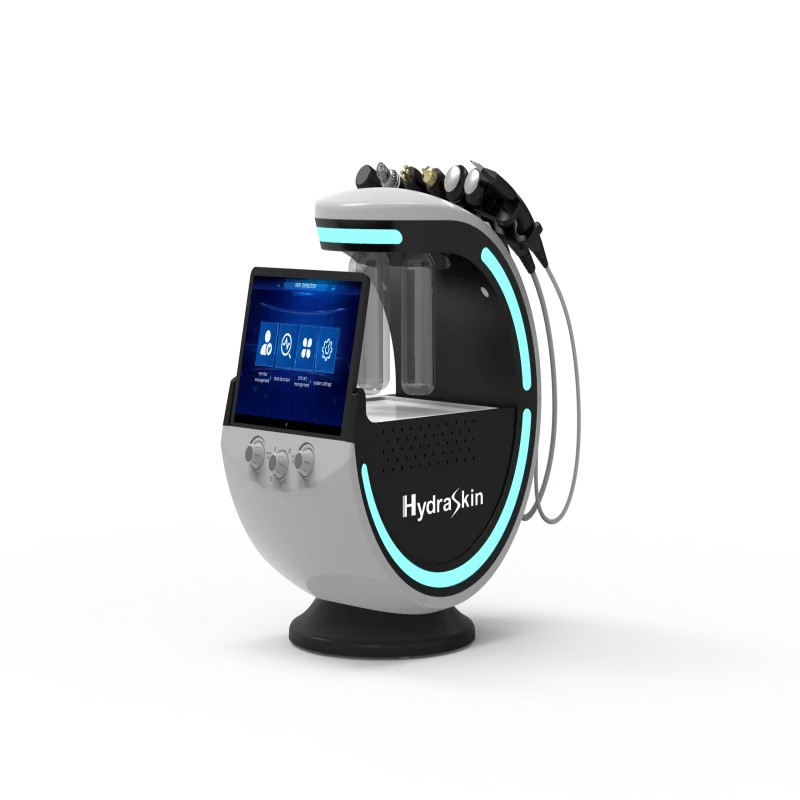 الموجات فوق الصوتية العناية بالبشرة العلاج بالتبريد آلة اللوازم الطبية الجليد الأزرق مرآة سحرية محلل الجلد الأكسجين المائية آلة الوجه #6