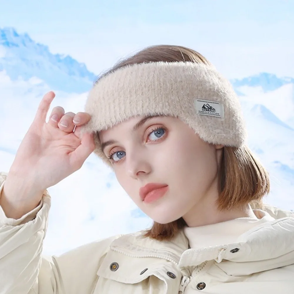 جديد الخريف الشتاء الدافئة غطاء للأذنين مريحة تقليد فرو المنك عقال رباط شعر يندبروف تدفئة الأذن للنساء #2